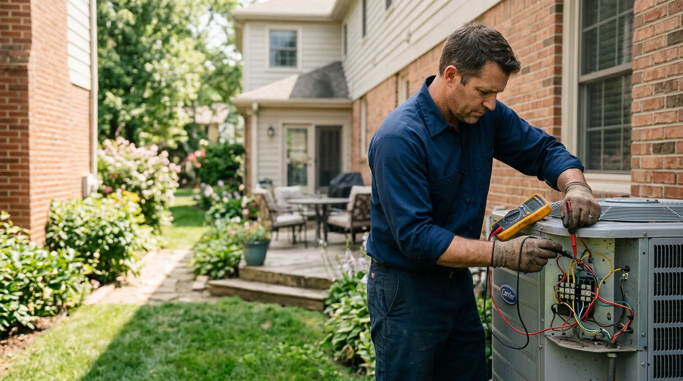 HVAC technician working near Mulberry Grove, IL